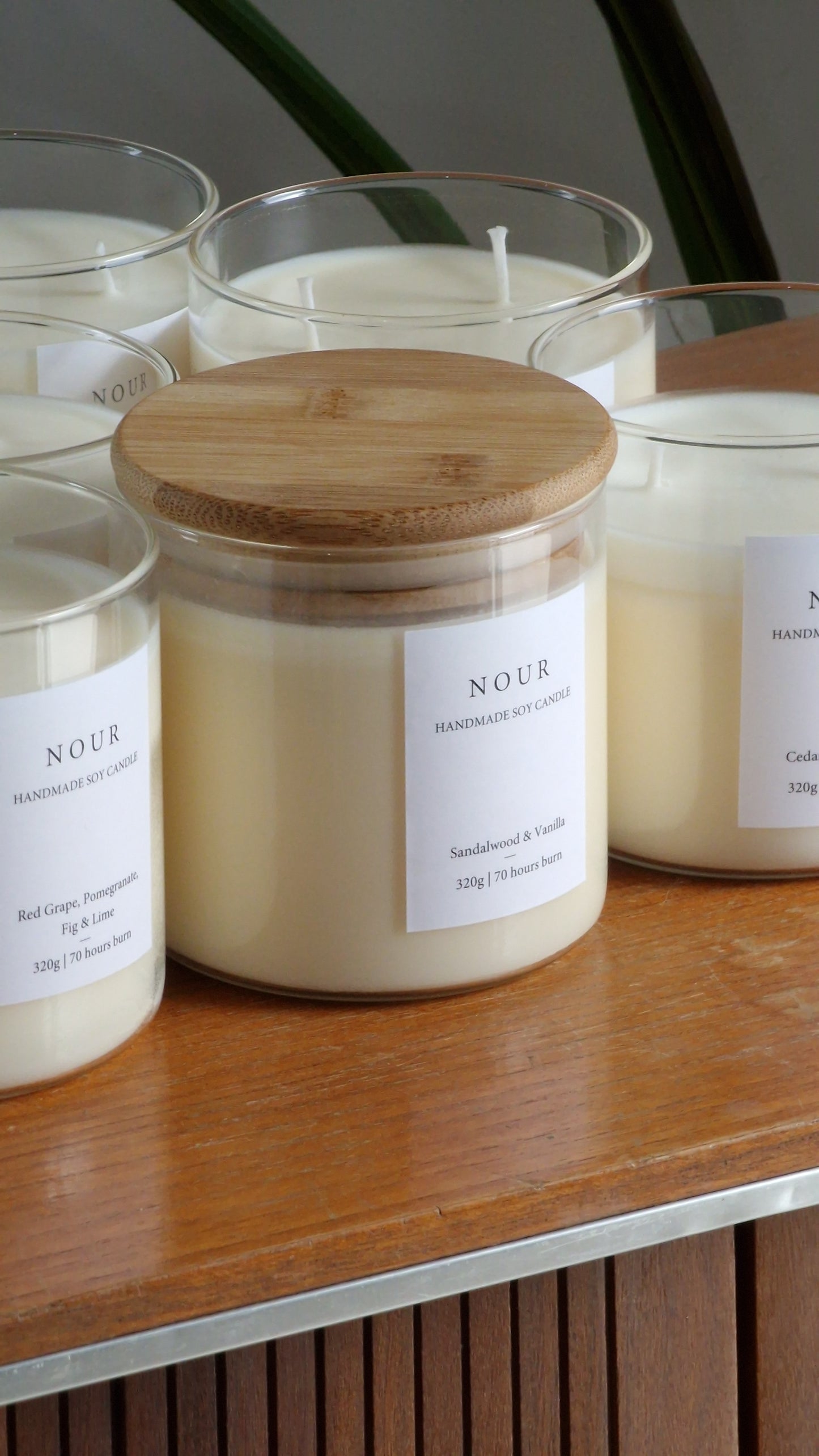 Handmade Soy Candle 320g in borosilicate jar