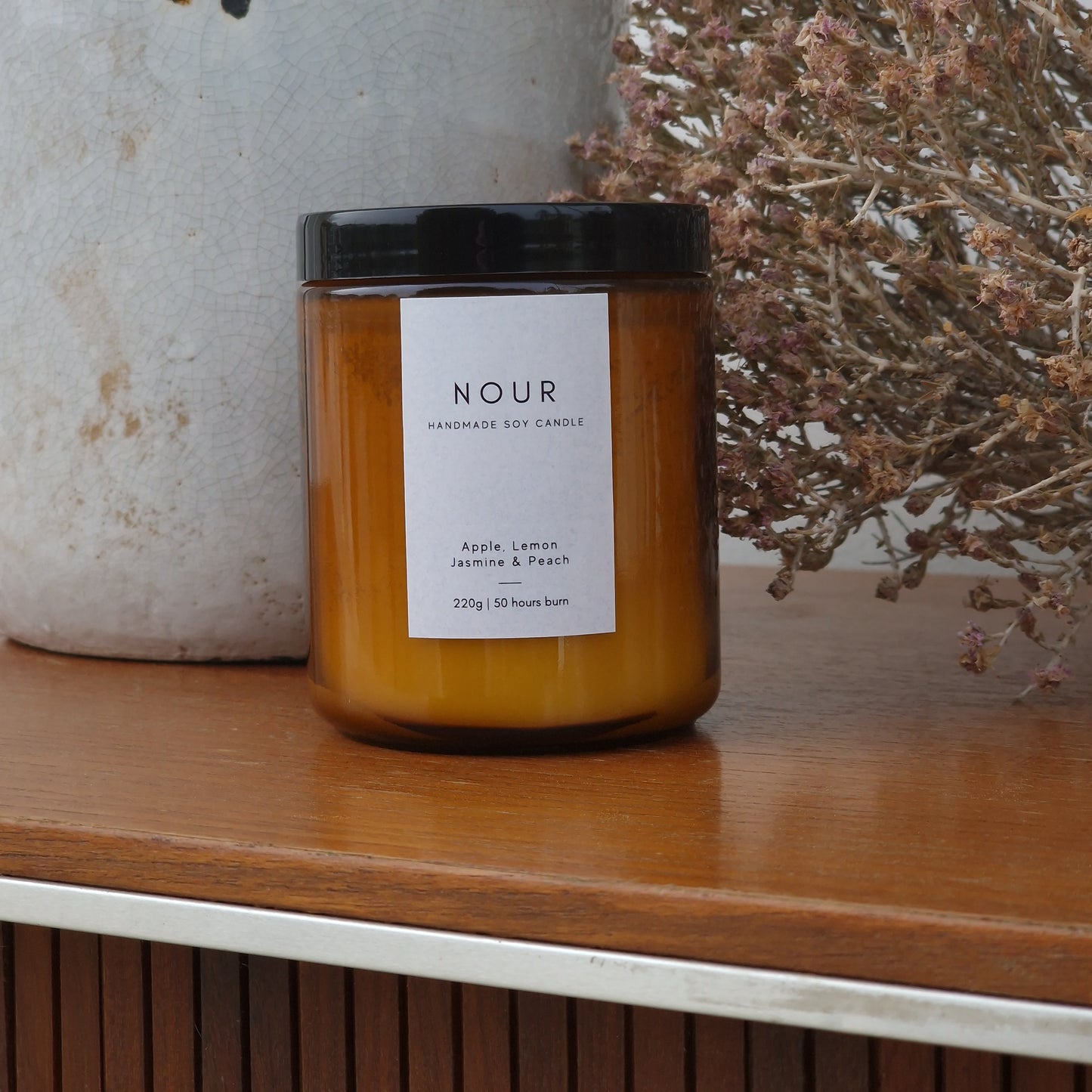 Soy candle 220g in caramel color jar