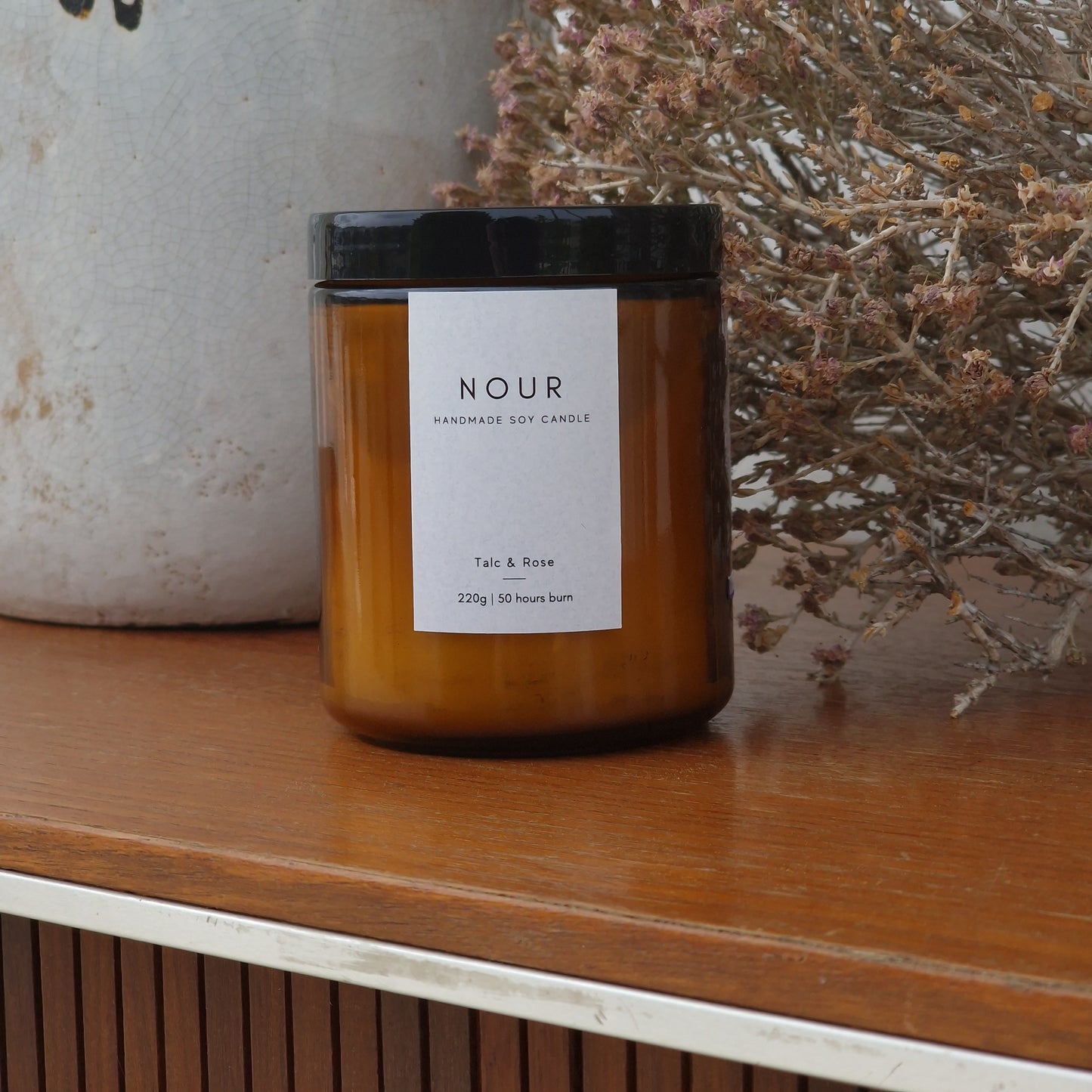 Soy candle 220g in caramel color jar