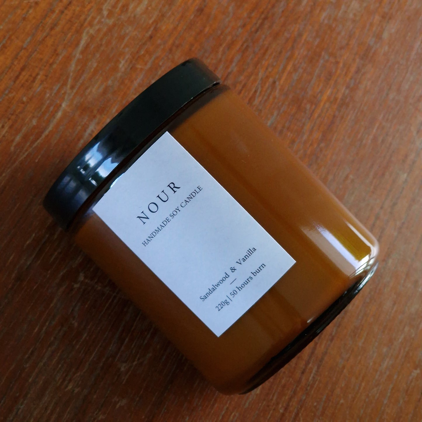 Soy candle 220g in caramel color jar